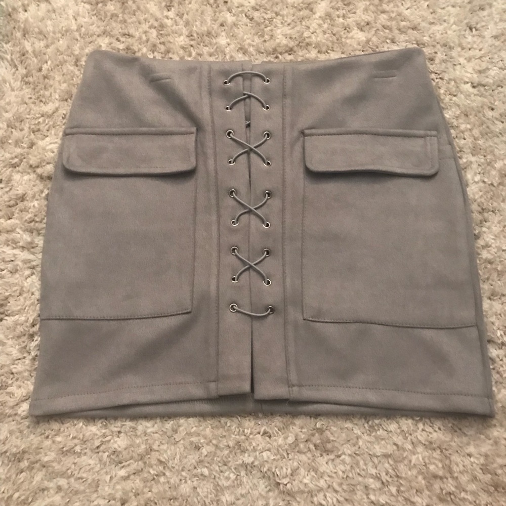 Dark grey - mid thigh skirt